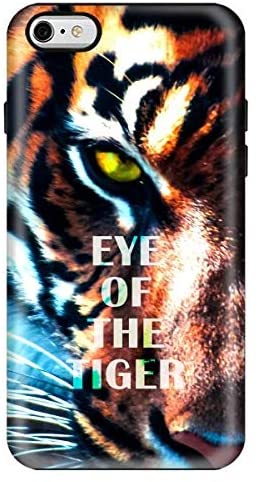 Stylizeddapple Iphone 6/6S Premium Dual Layer Tough Case Cover Matte Finish - Eye Of The Tiger - Multi Color