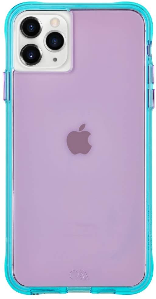 Case-Mate - Premium Case for iPhone 11 Pro,5.8-inch - 10FT Drop Protection, Sleek, Stylish and Pocket Friendly - Tough Neon Purple/Turquoise