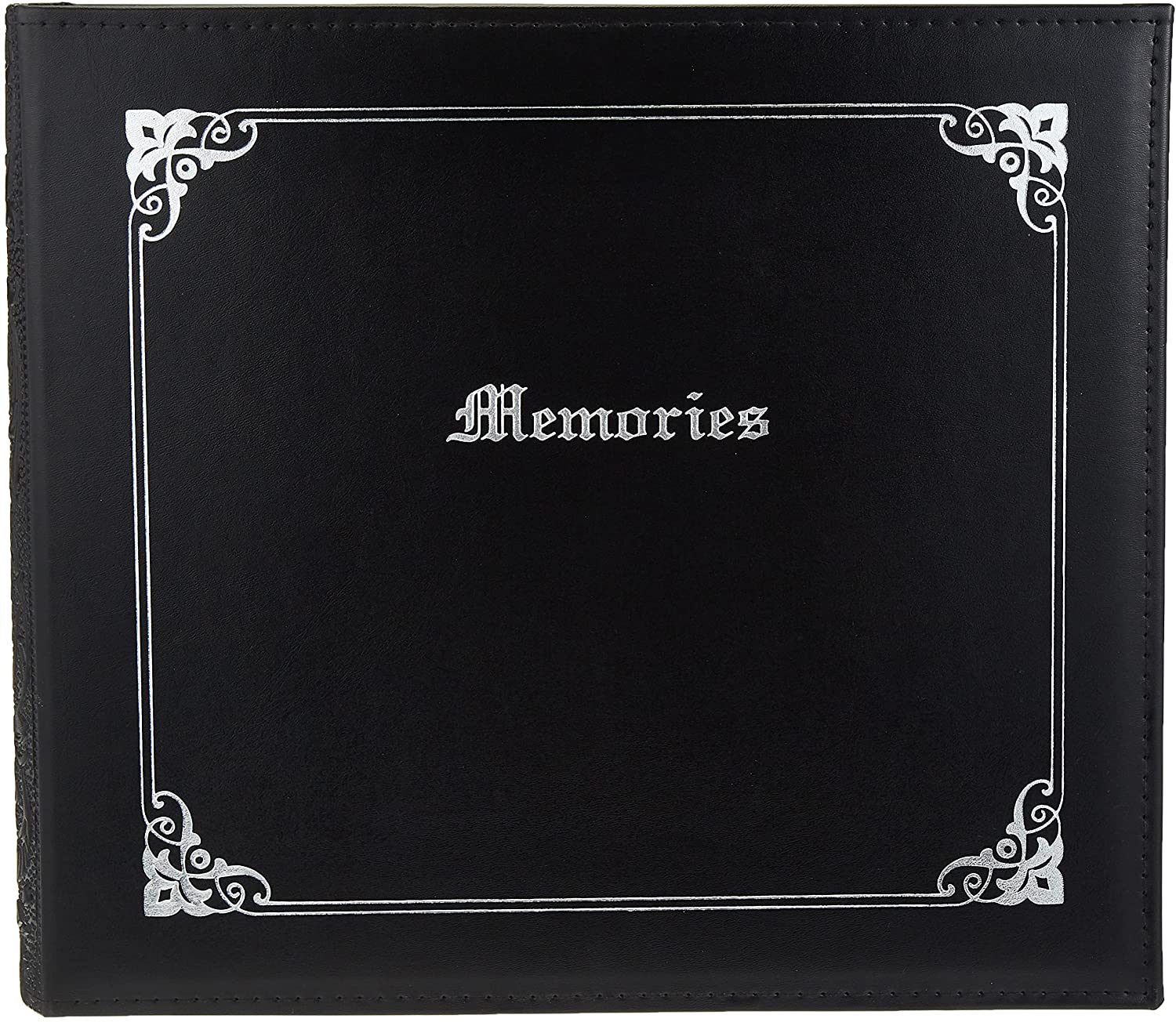 Pioneer Photo Albums TM-12 12 by 12-Inch 3-Ring Italian Memory Binder, Black