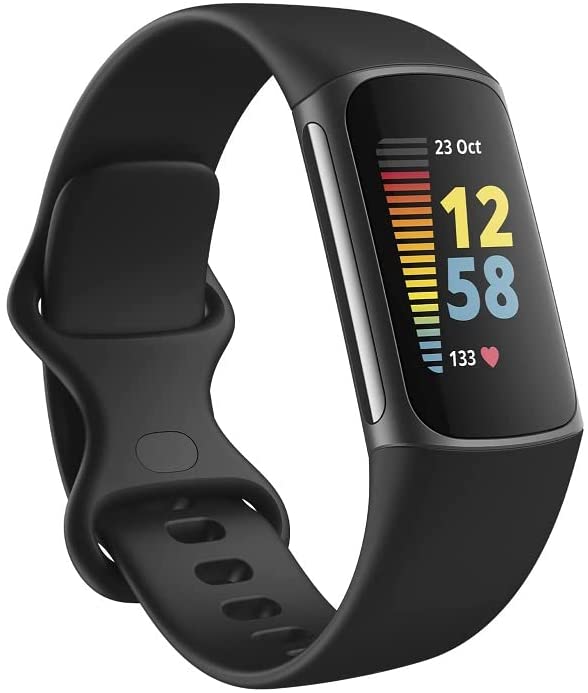 Fitbit Charge 5 Activity Tracker with 6 months Premium Membership Included, up to 7 days battery life, Graphite/Black, 810038855868/Graphite-Black