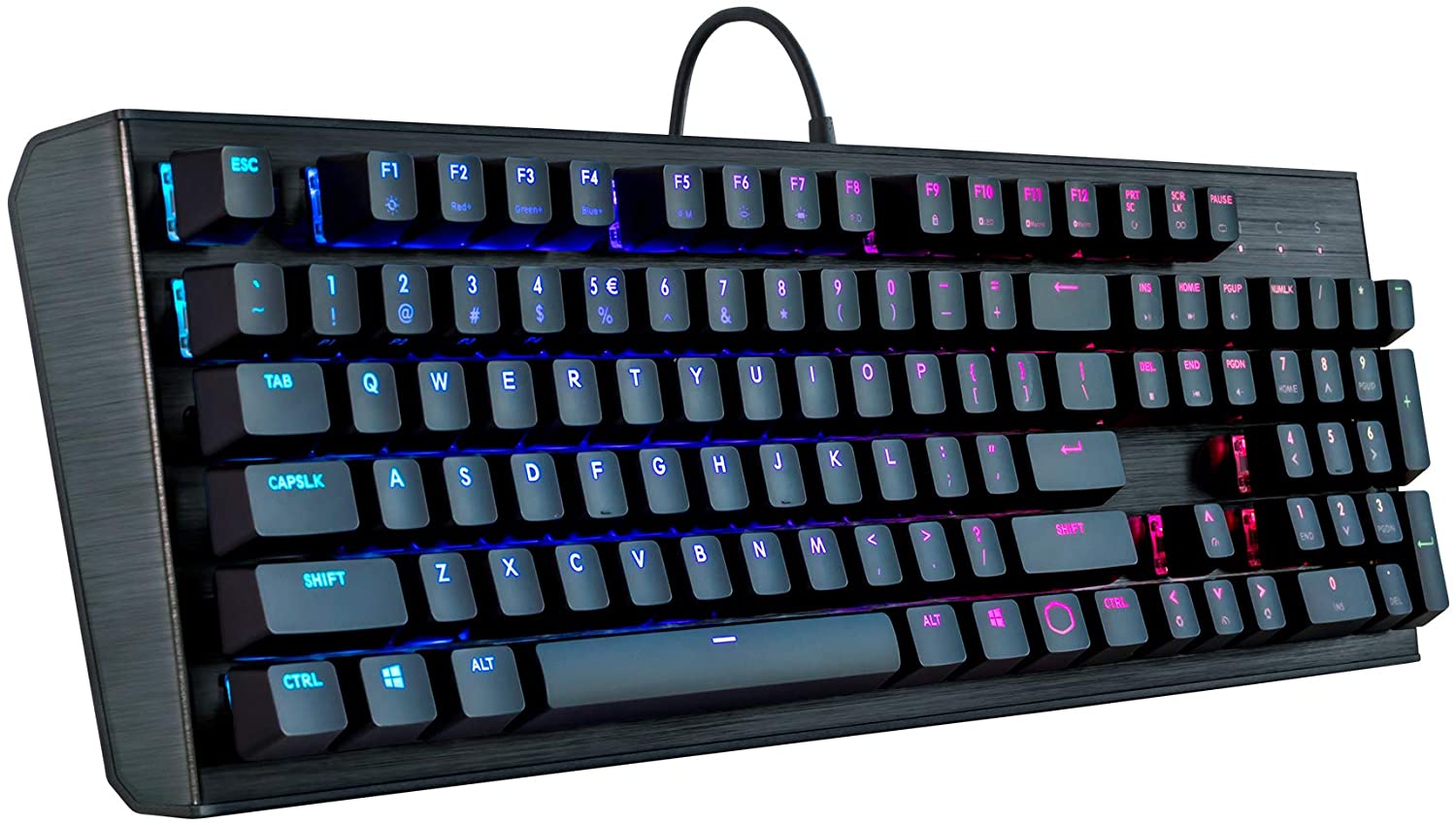 Cooler Master CK552 Gaming Mechanical Keyboard with Gateron Red Switch with RGB Back Lighting - Pure Black, Full