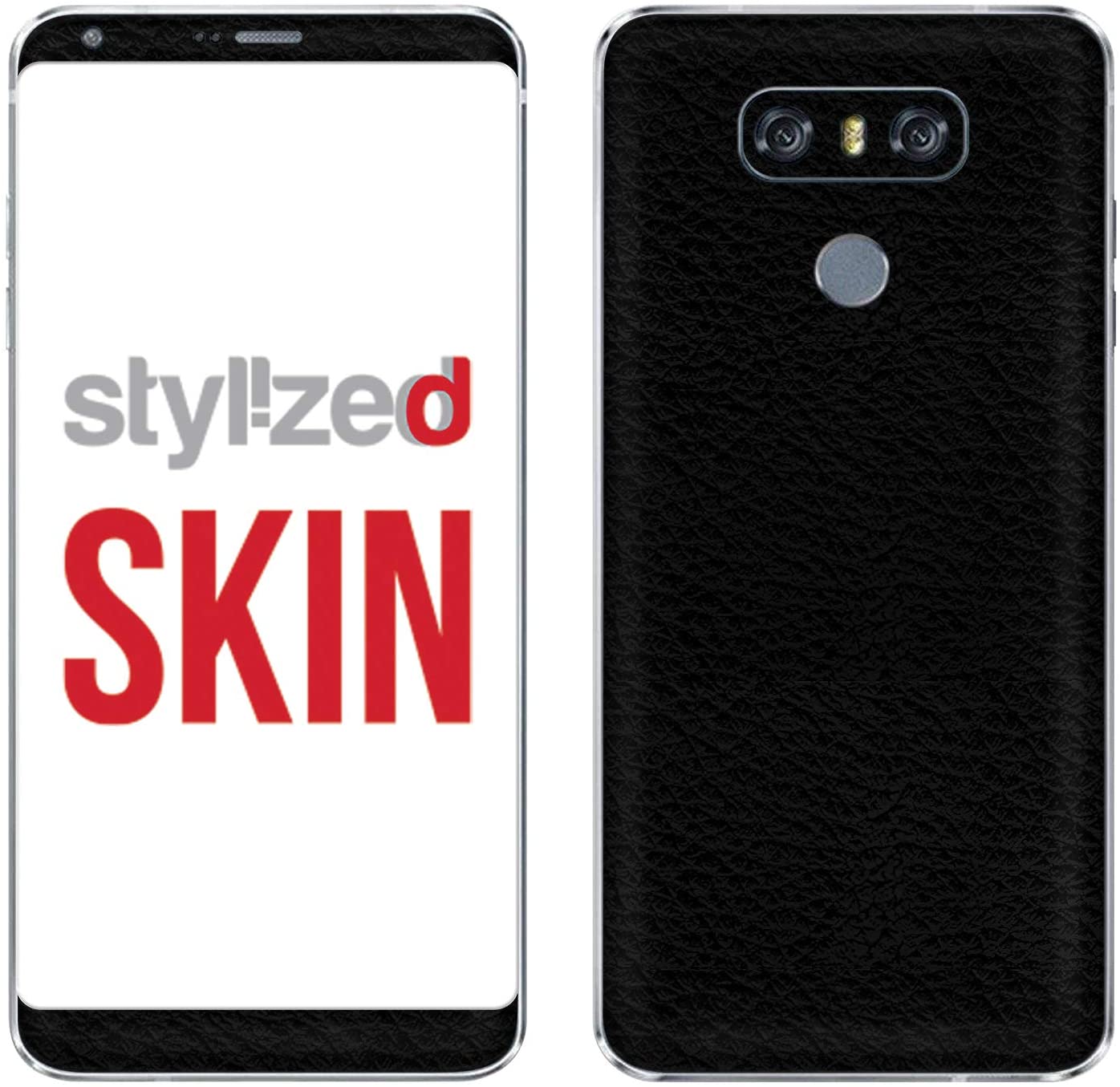 Stylizedd Premium Vinyl Skin Decal Body Wrap For Lg G6 - Fine Grain Leather Black/One size