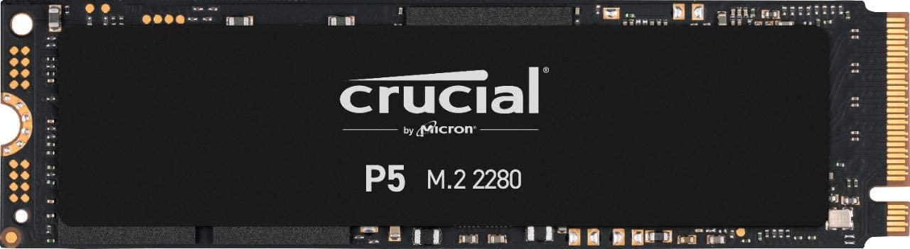 Crucial P5 1 TB CT1000P5SSD8 Internal Solid State Drive-up to 3400 MB/s (3D NAND, NVMe, PCIe, M.2, 2280SS), Black