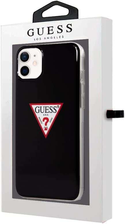 Guess PC/TPU Triangle Logo Hard Case for iPhone 12 Mini ( 5.4" ) - Black