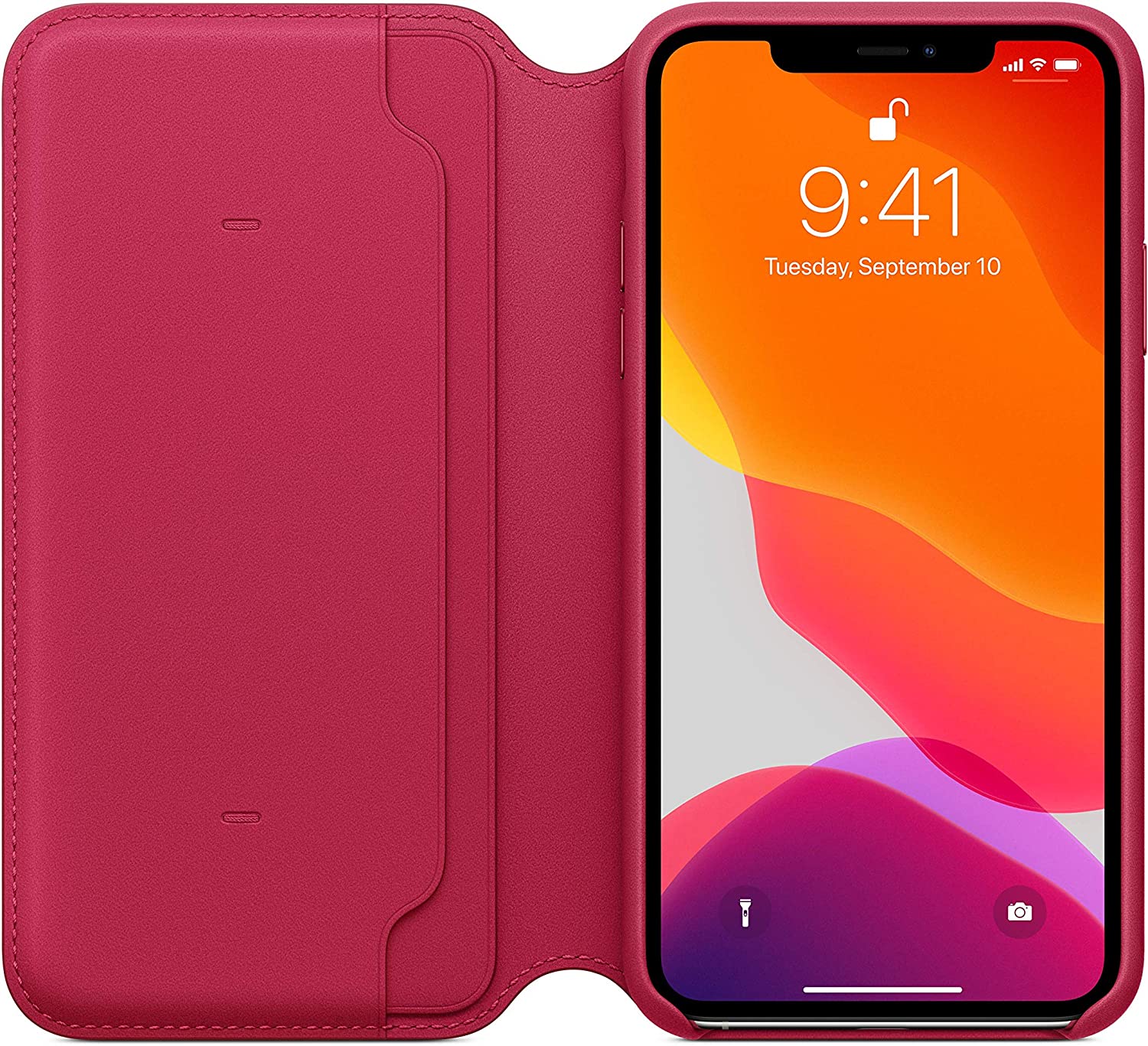 Apple Leather Folio (for iPhone 11 Pro Max) - Raspberry