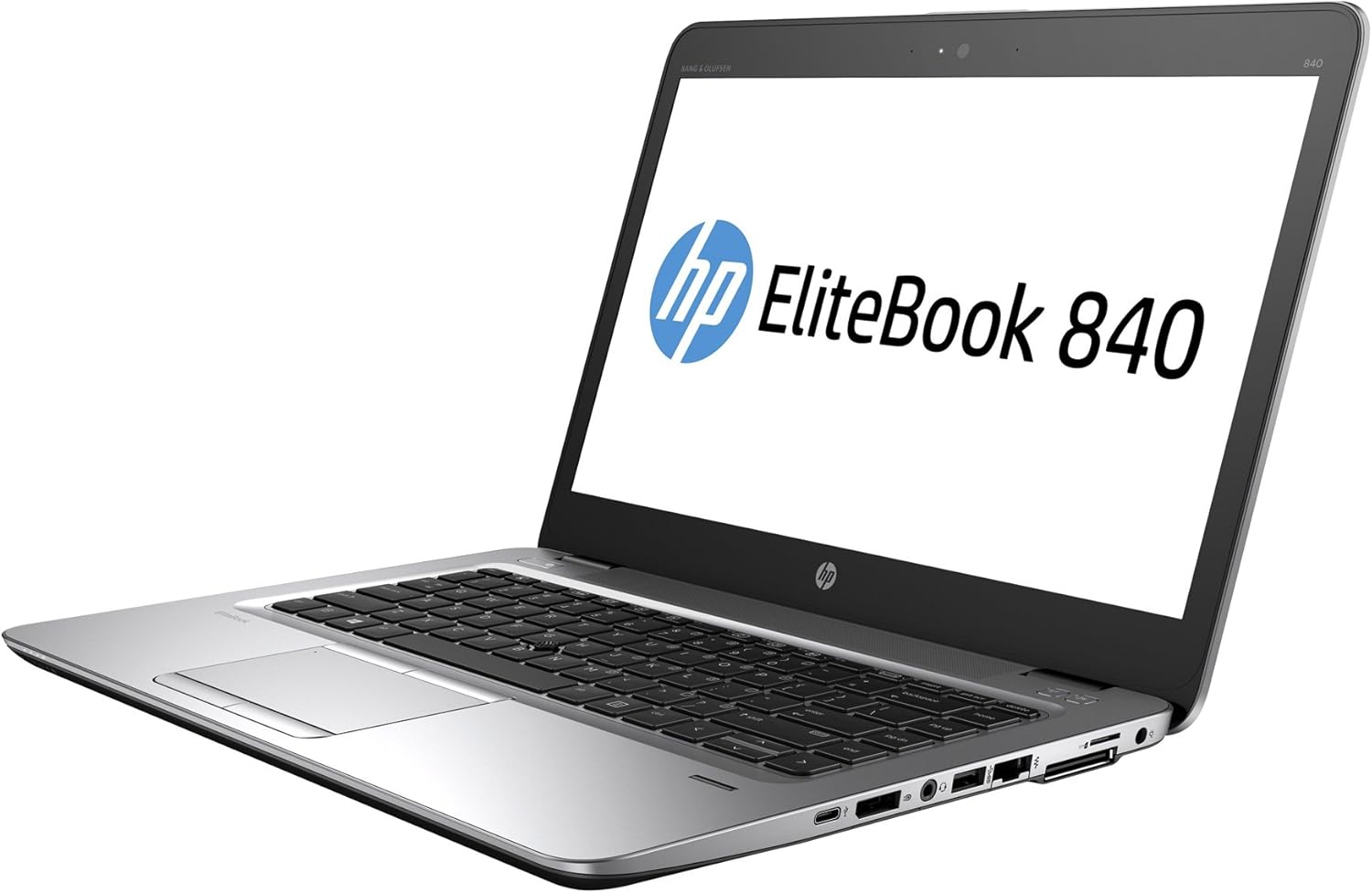 كمبيوتر محمول HP EliteBook 840 G1 14in HD للأعمال، معالج Intel Core i5-4300U بسرعة 1.9 جيجاهرتز، ذاكرة وصول عشوائي سعتها 8 جيجابايت، قرص SSD سعة 256 جيجابايت، USB 3.0، VGA، WiFi، RJ45، نظام التشغيل Windows 10 Pro فضي