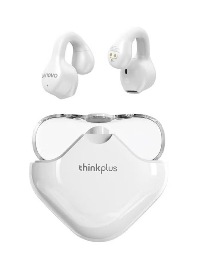 Lenovo Thinkplus Xt61G Wireless Bone Conduction Headphones Bluetooth Earphones Ear Clip Waterproof Headset Tws Sports Earbuds With Mic 7.5X2X5 - White