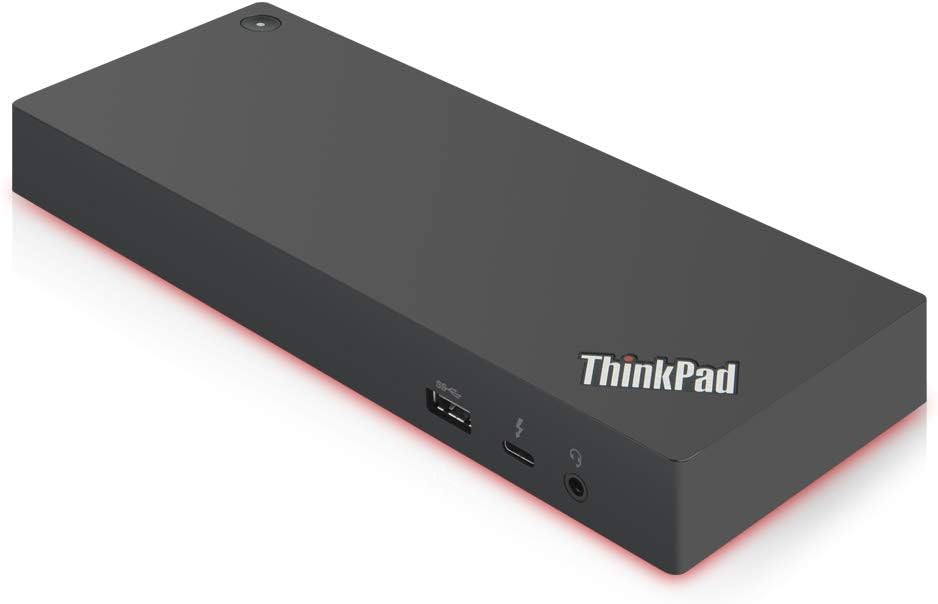 محطة إرساء Lenovo Gen 2 DK1841 محطة عمل ThinkPad Thunderbolt 3 مع محول طاقة بقوة 135 وات -اسود