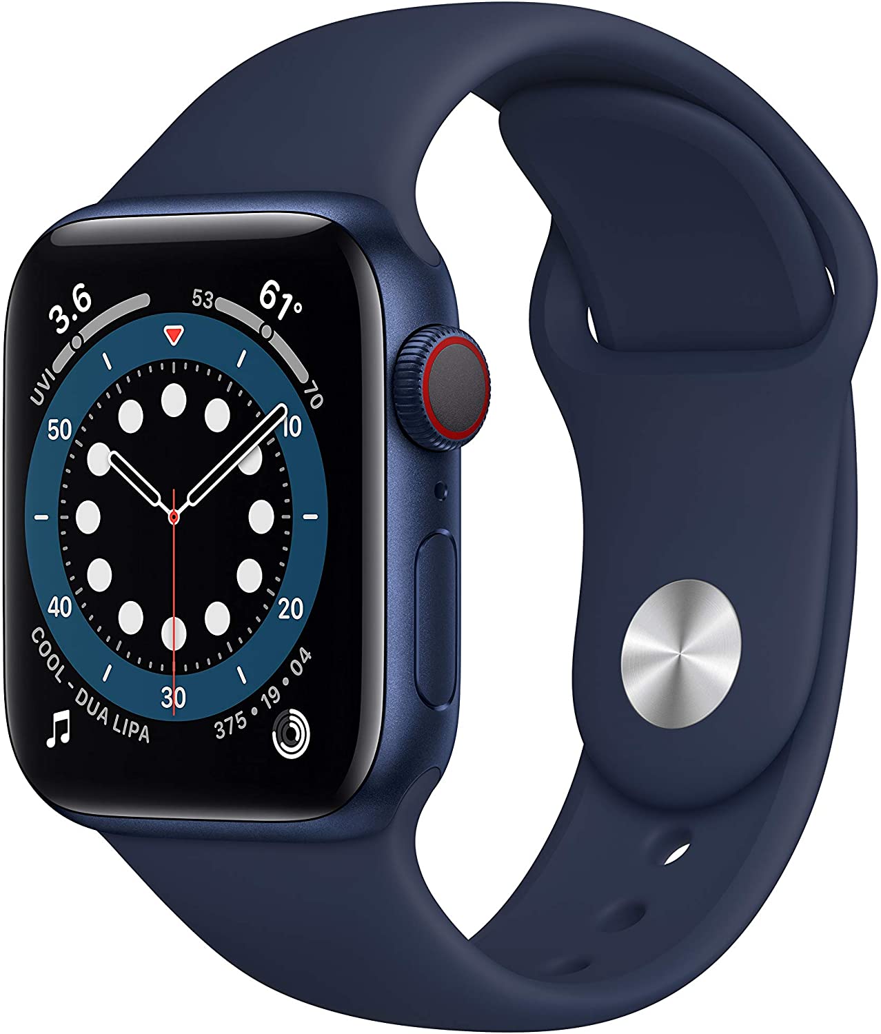 Apple Watch Series 6 ( GPS + cellular - 44mm)  Blue Aluminum Case with Deep Navy Sport Band