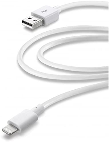 Cellularline usbdatamfiiph3mw 3 M USB Cable for Mobile Phone, Mobile Phone Cables White Light 90 mm; 34 mm; 195 mm (128g)