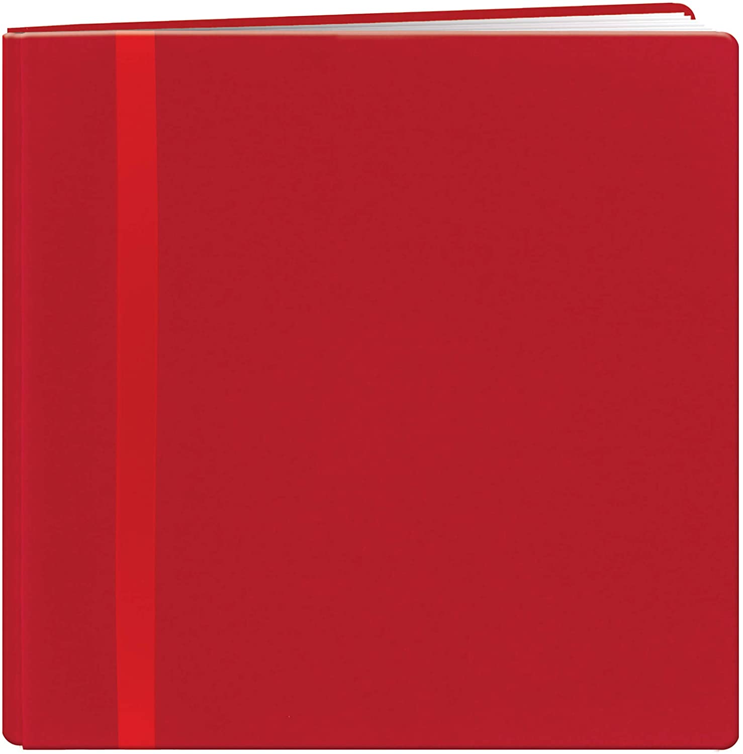 Pioneer DSL12RD 12 Inch by 12 Inch Snapload Fabric Cover with Ribbon Trim Memory Book, Red