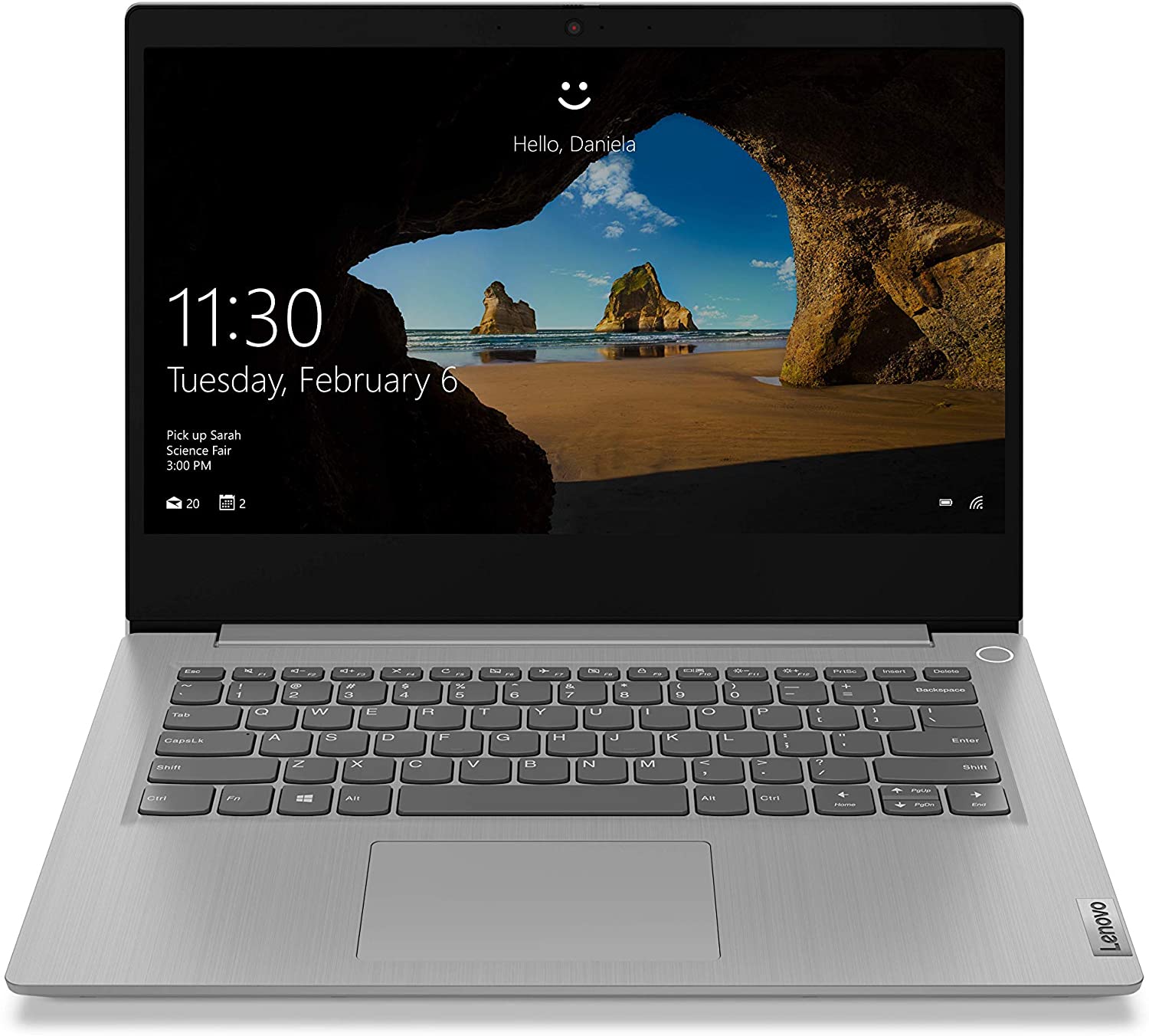 Lenovo Ideapad 3, Intel Core i7-10510U, 14" FHD, 12 GB RAM, 256GB SSD, Nvidia MX330 2GB, Eng-Arb, Windows 10 Home, Platinum Grey-[81WA009CAX]