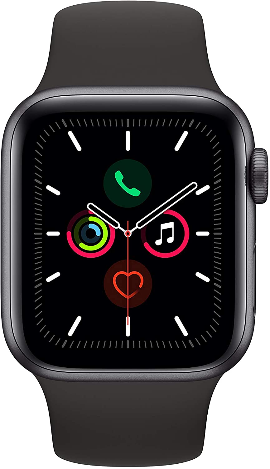 Apple Watch Series 5 (44mm, GPS + LTE)  Space Gray Aluminum Case with with Black Sport Band