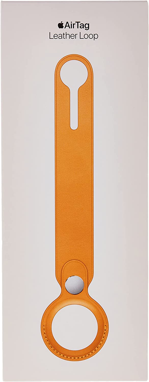 Apple AirTag Leather Loop -California Poppy