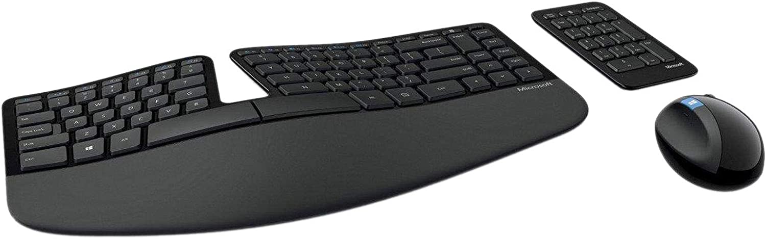 Microsoft L5V-00018 Ergonomic Blue Track Technology Keyboard And Mouse - English And Arabic