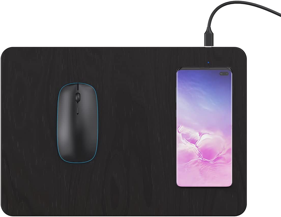 Glassology Large Wireless Charging Mouse Pad black