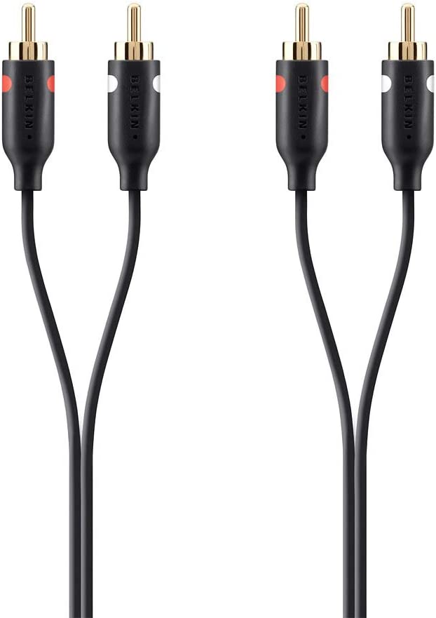 CABLE,AUDIO,2xRCA2xRCA,M/M,2M,BLACK,GOLD