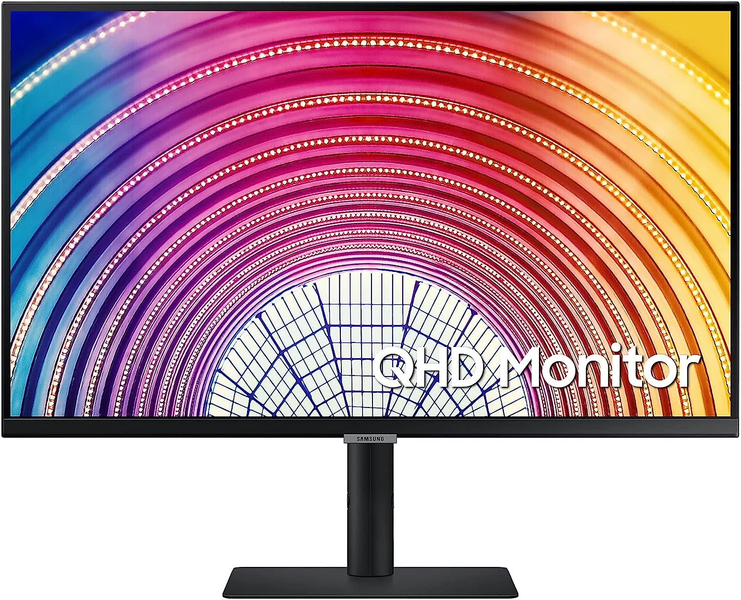 SAMSUNG 27" IPS QHD Flat Monitor, BLACK