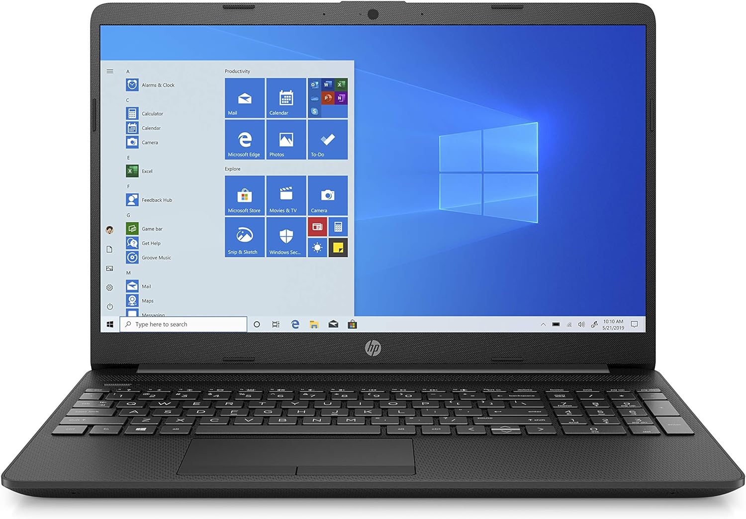 HP Laptop 15-dw3002nx 15.6" Windows 10 Home 64 Intel i7 8GB RAM 256GB SSD 1TB HDD NVIDIA GeForce MX450, FHD, Jet Black, EN-AR KB