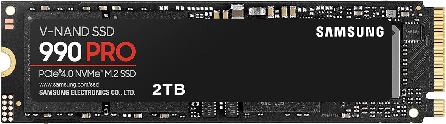 سلسلة سامسونج 990 برو محرك أقراص صلبة داخلي بسعة 2 تيرابايت بمنفذ PCIe 4.0 M.2 - داخليM.2 SSD - في9P2T0B/AM