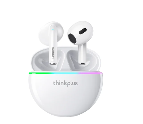 Lenovo Thinkplus XT97 Bluetooth Wireless Mini TWS Earbuds With Flash LED Light & Mics - White