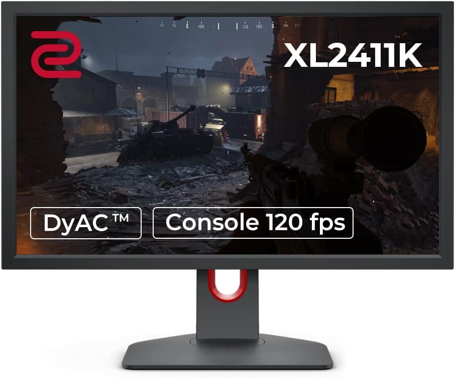 BenQ ZOWIE -XL2411K -24 inch -144Hz Esports Gaming Monitor -Dynamic Accuracy-Height Adjustable Stand-Dark Grey