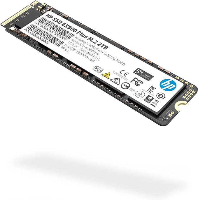 HP EX900 PLUS M.2 PCIe 3.0 x4 NVMe 3D TLC NAND / Internal SSD 2TB