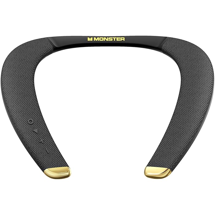 Monster Boomerang Neckband Bluetooth Speaker, Neck Wireless Wearable Speaker with 12H Playtime, True 3D Stereo Sound, Portable Soundwear, IPX7 Waterproof, for Home Sport Outdoor