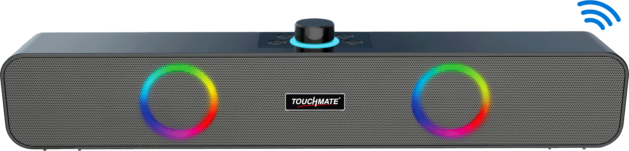 TOUCHMATE Bluetooth Soundbar Speaker with RGB Lights, Volume Knob, FM &AUX | Loud BASS | USB & SD Card Support